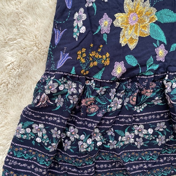 Old Navy - Dark Navy Floral Sun Dress - M - Picture 3 of 5